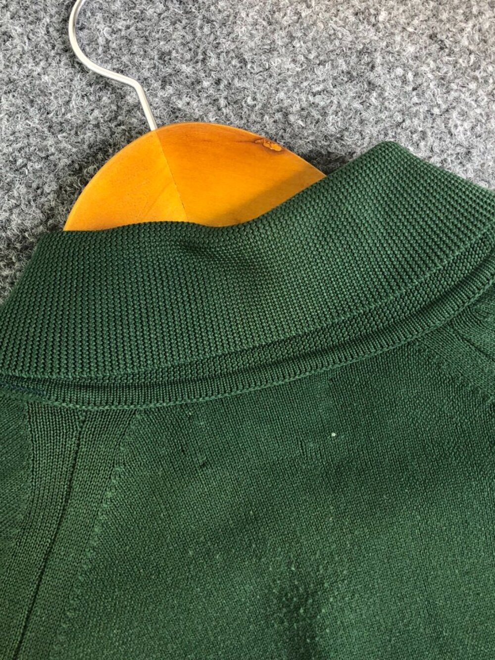 Vintage 1960s Glasgo Knit Polo Shirt Mens Medium Banlon Nylon Beatnik Atomic Mod - Picture 9 of 10